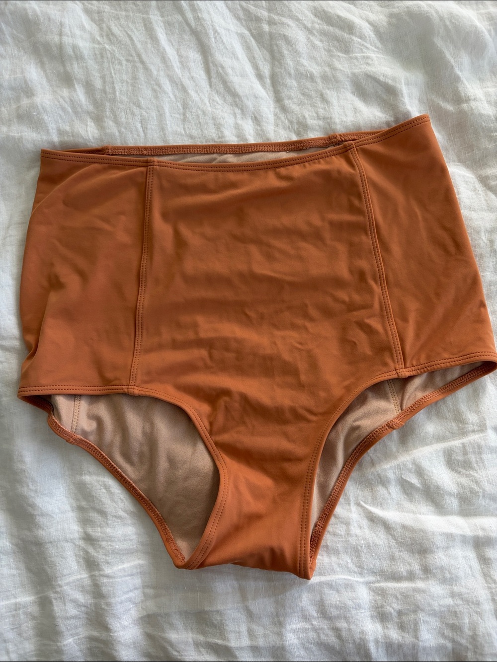 High-Waist Women’s Swim bottoms - Rust